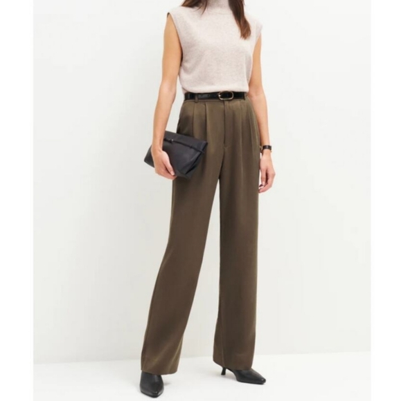 Reformation Pants - Reformation Mason woodland high rise trouser pants NWT